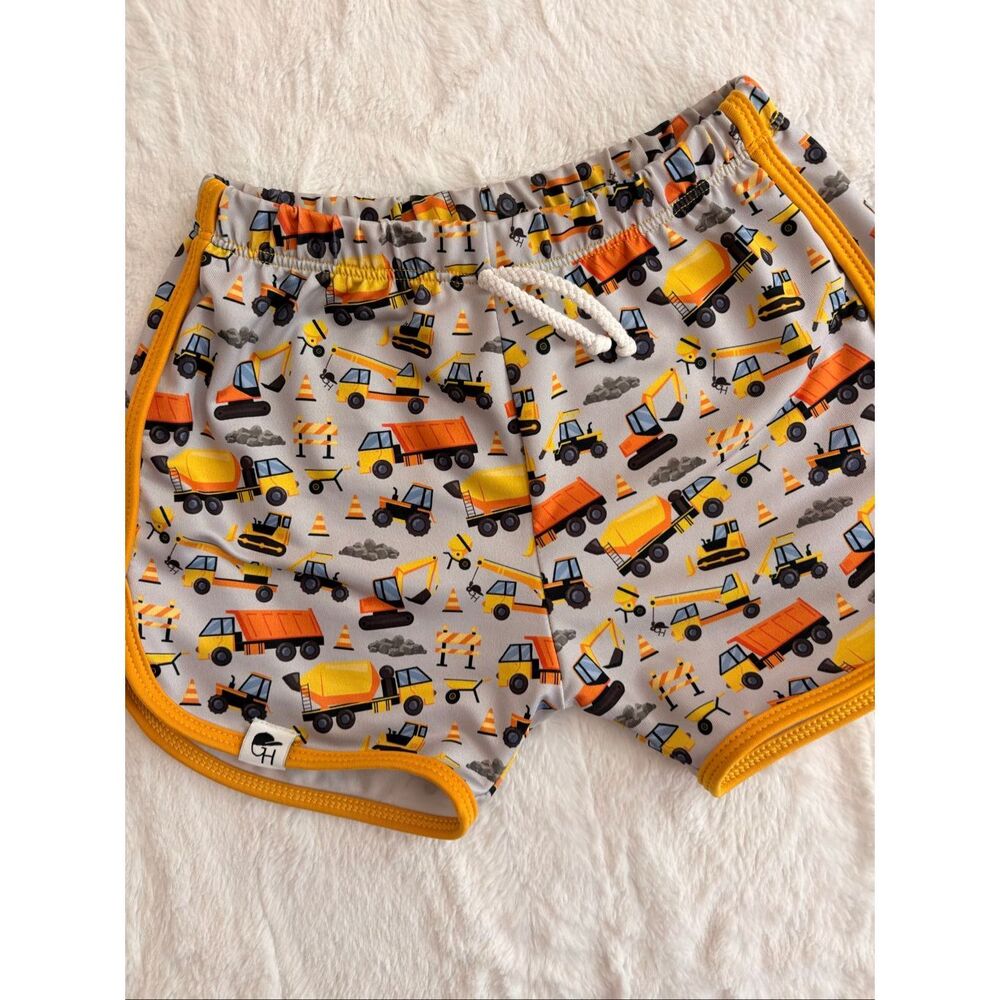 George Hats Construction Vehicles  Swim Shorts Size 4/5